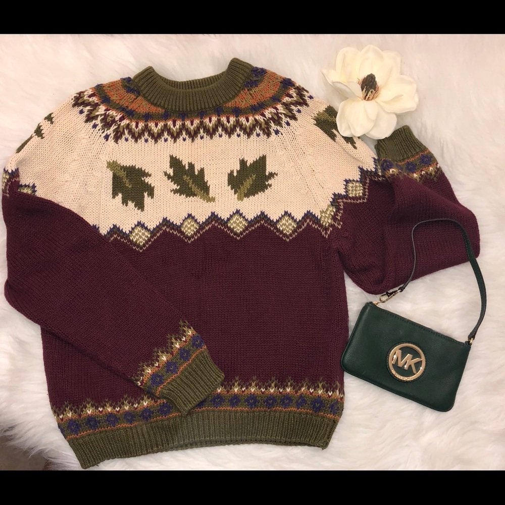 Vintage Sycamore Crew Neck Sweater-GORGEOUS!